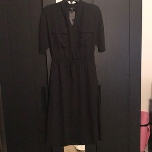 MOSSIMO Black Midi Dress- Size Small